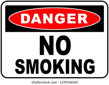 Danger No Smoking Sign Stock Illustration 1195556545 | Shutterstock