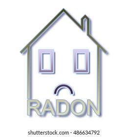 The Danger Of Radon Gas In Our Homes - Concept Illustration