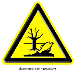 Isolated Caution Environment Common Hazards Symbols Stock Vector ...