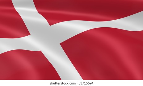 Danish flag in the wind. Part of a series.