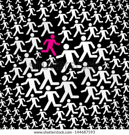 Dare to be different concept