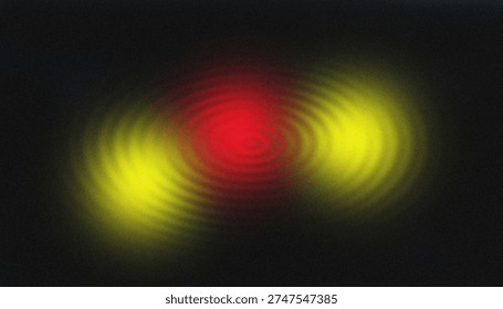 Dark abstract background with glowing red and yellow light dots creating a modern digital surface for minimal design contrast visuals and creative concepts