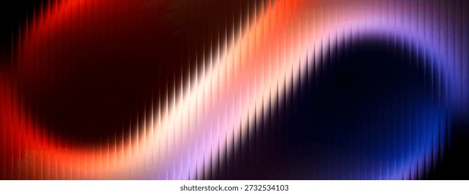 Fondo abstracto oscuro con una forma infinita, mezclando Gradientes rojos, naranjas, púrpura y azules. Cuenta con textura de Vertical.