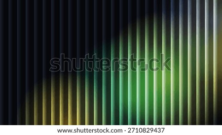A dark abstract geometric background with soft green and yellow gradients creating vertical stripes, isolated on white background for versatile use.