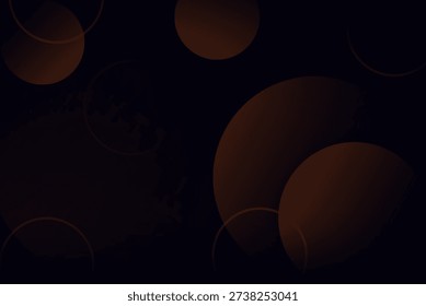 Dark Abstract Gradient Circles on Black Background