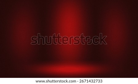 Dark abstract gradient studio room with red light highlights, background and industrial advertising or business website.