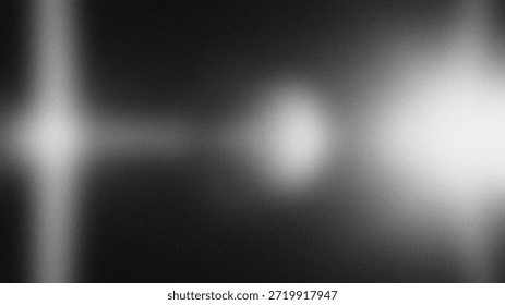 A dark abstract image featuring a gray background with white lights and silhouettes creating a mysterious atmosphere with a blend of modern art and creative design elements