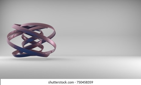 Dark Abstract Sweep In A Studio - 3D Illustration