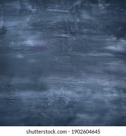 Dark Aquamarine Art Background. Smooth Acrylic Paint Transition. Blue With Gray Tint. Abstract Square Painting. Textured Surface For Marine Design, Water Theme