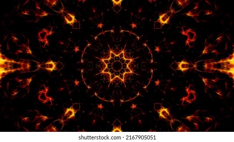 Dark Background With Fire Cirlce