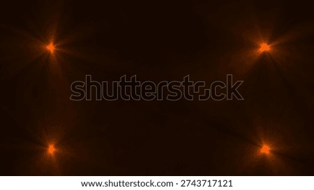 A dark background with glowing orange light rays emanating from four points