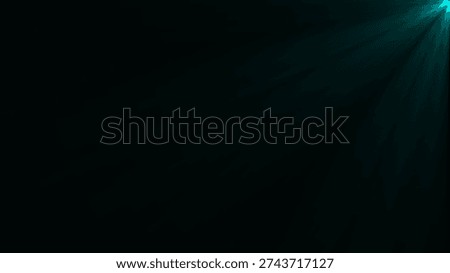A dark background with soft teal light rays emanating from one side, creating a serene and atmospheric effect