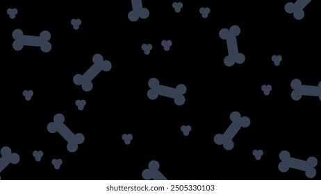 Dark background, sparse dark grey dog treats pattern. Cute seamless pattern of dog treats - Powered by Shutterstock