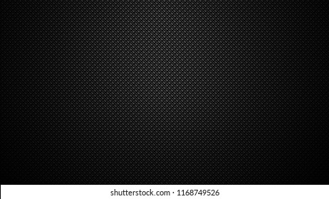 Dark Black Geometric Grid Background. Modern Dark Abstract Seamless Texture. Carbon Fiber.