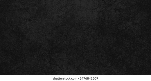 Dark black grunge textured concrete background. Panorama dark grey black slate background or texture. black concrete texture. Stone wall background.	
