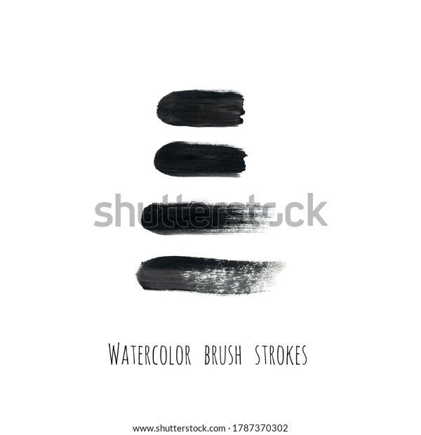 Dark black grunge watercolor, ink texture\
set, hand painted dry brush splashes, strokes, stains, spots,\
blots, dividers, labels, templates, dirty shapes. Abstract acrylic\
monochrome\
background.