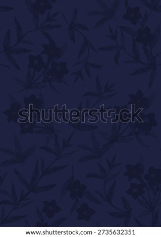Dark Blue Alamanda Flower Pattern Rapport