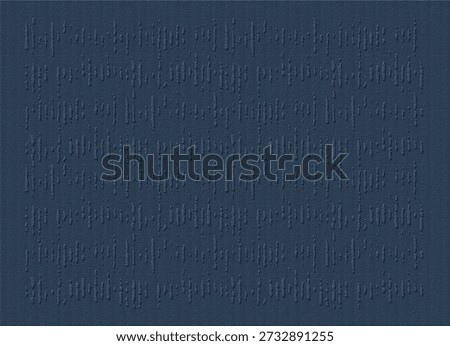 Dark blue background with embossed texture pattern. The background has a navy blue color with a raised pattern.