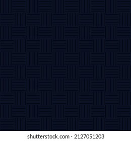Dark blue background, seamless pattern with black geometric grid lines