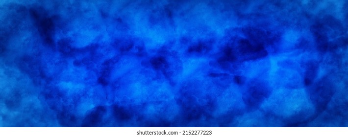 Dark blue background with watercolor paint. Abstract background