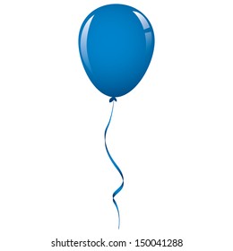 Dark Blue Balloon Ribbon