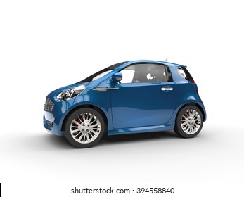 Dark Blue Compact Car - Glossy Paint