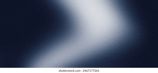 Dark blue gray white black glowing grainy background abstract light wave noisy texture banner header cover design