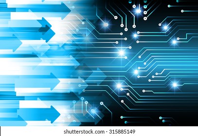 Dark Blue Light Abstract Technology Background For Computer Graphic Website Internet Business. Circuit. Illustration. Digital. Infographics.binary Code Background. One Zero. Motion Move Blur Arrow