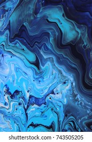 Dark Blue Marble Color Mix Fluid Stock Illustration 743505205 ...