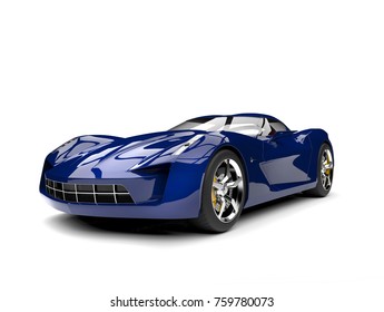 Dark Blue Modern Sports Concept Car Stock Illustration 759780073