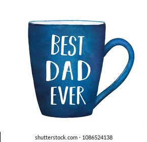 Dark Blue Mug With Text Phrase 