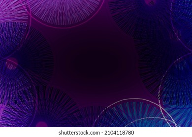 A Dark Blue Purple Wheel Pattern Abstract Heart Shapes Lines Swirl Mod Style Circle Shape Art Background