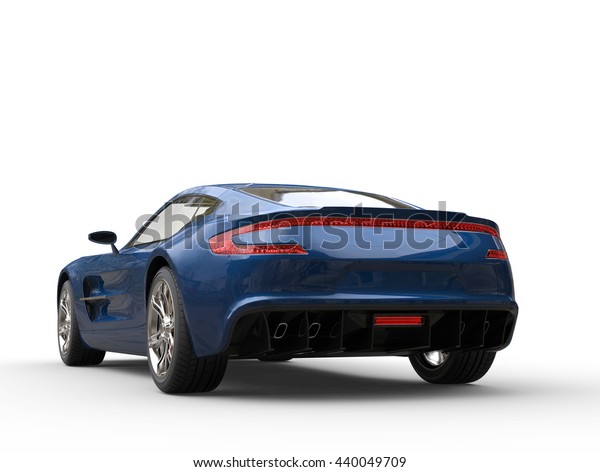 白い背景に濃い青のスポーツカー 背景 3dイラスト のイラスト素材