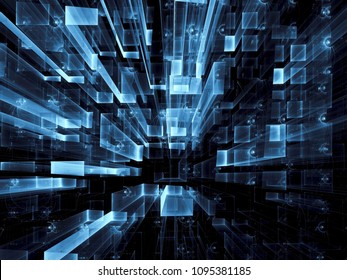 Dark Blue Technology Background Abstract Computergenerated Stock ...