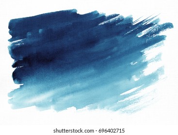 Dark blue watercolor painting.