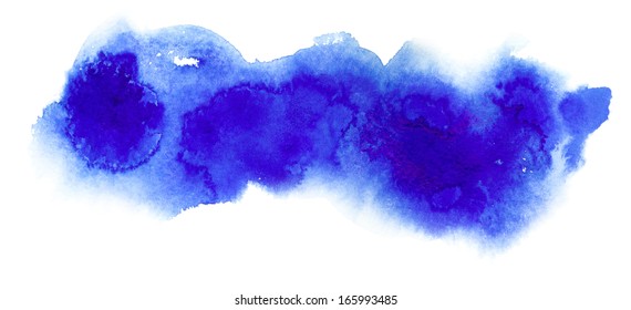 Dark Blue Watercolor Stroke