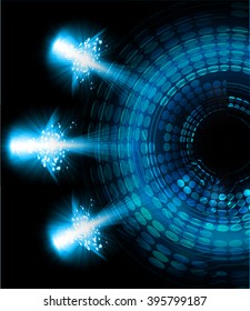 dark blue wave Light Abstract Technology background for computer graphic website internet and business. circuit. illustration. digital. infographics. binary code background. eye