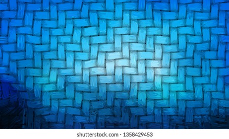 Dark Blue Woven Basket Texture