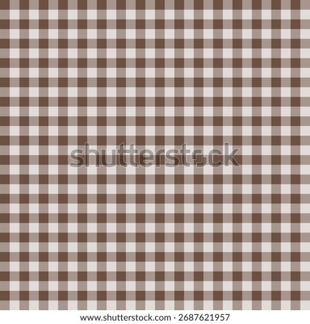 Dark Brown Gingham Checkered Seamless Pattern Background