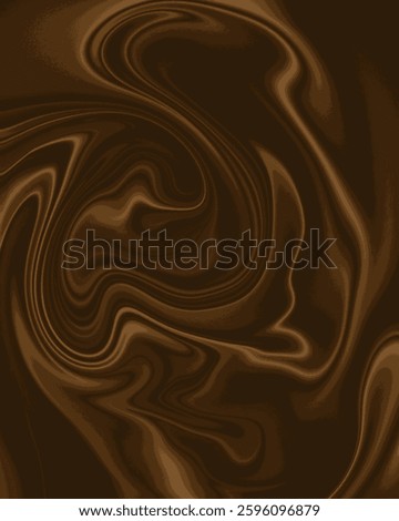 Dark brown liquid marble background like swirling water for wallpaper and backdrop