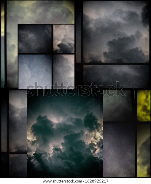 Dark clouds.\
Modern abstract art. 3D\
rendering
