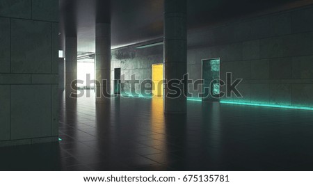 Similar – Image, Stock Photo Empty hallway Stone