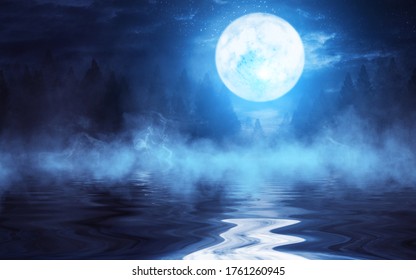 月 水面 のイラスト素材 画像 ベクター画像 Shutterstock
