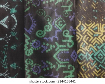 Dark Ethnic Element. Ethnic Border Ottoman. Colorful Brochure. Weaving Silk Saris. Unusual Peruvian Ornament. Vintage Cross Lines. Sketch.