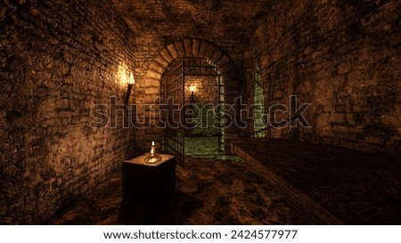 Similar – Image, Stock Photo Candlelight in old building
