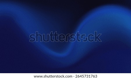 A dark, grainy abstract background featuring a smooth, glowing wave of electric blue light against a deep navy backdrop, creating a futuristic, atmospheric mood.