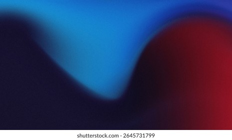A dark, grainy background with a smooth gradient transitioning from deep blue on the left to vibrant red on the right, creating a dramatic contrast.