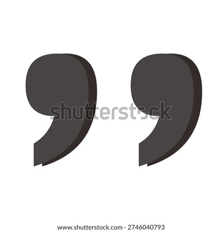 Dark Gray Quotation Mark Illustration Sign Icon