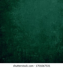 Dark Green Black Background With Blur, Gradient And Watercolor Texture. Grunge Texture. Space For Graphics And Text. Background Paper Texture For Vintage Design.