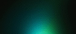 Dark Green Blue Grainy Gradient Background, Black Backdrop, Noise Texture Effect,webpage Header, Wide Banner Size